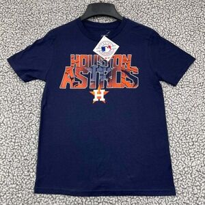 Houston Astros Shirt Youth Medium 10-12 Blue MLB Short Sleeve Crew Neck‎ New M